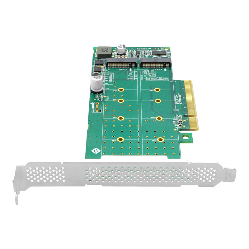 PCIe x8 to 2-Port M.2 NVMe Adapter