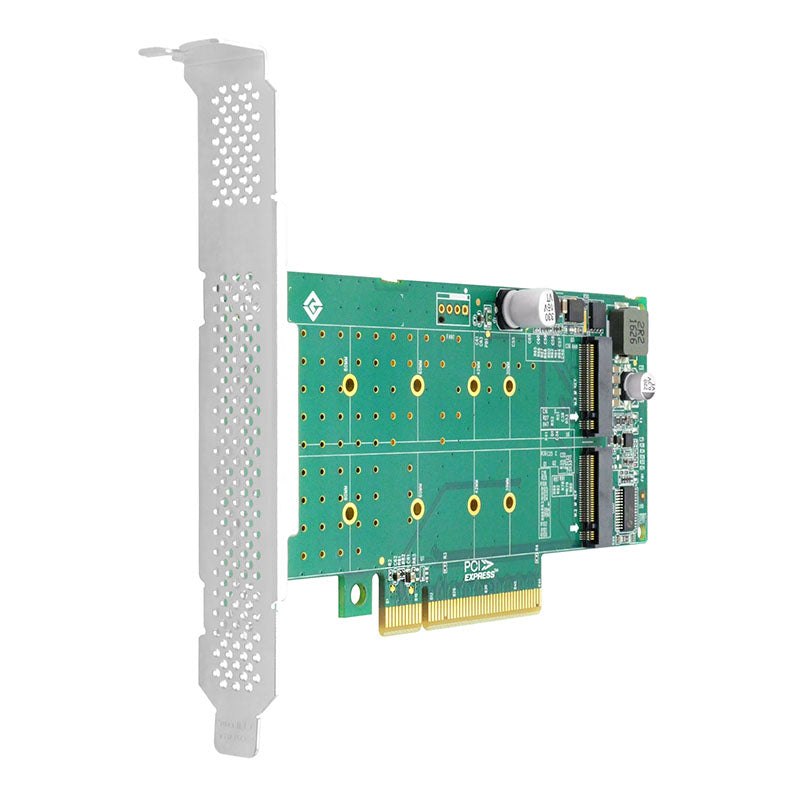 PCIe x8 to 2-Port M.2 NVMe Adapter