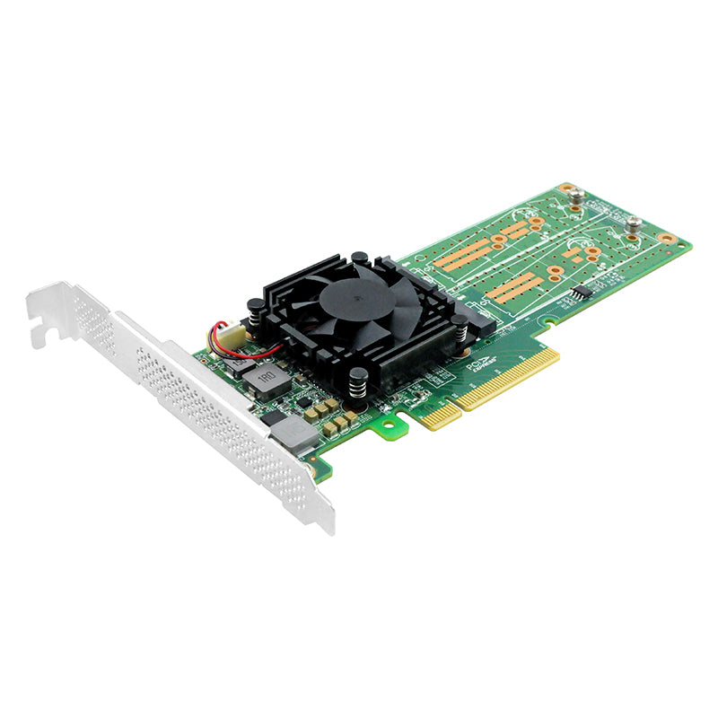 PCIe 3.0 x8 to Quad M.2 NVMe Switch Adapter