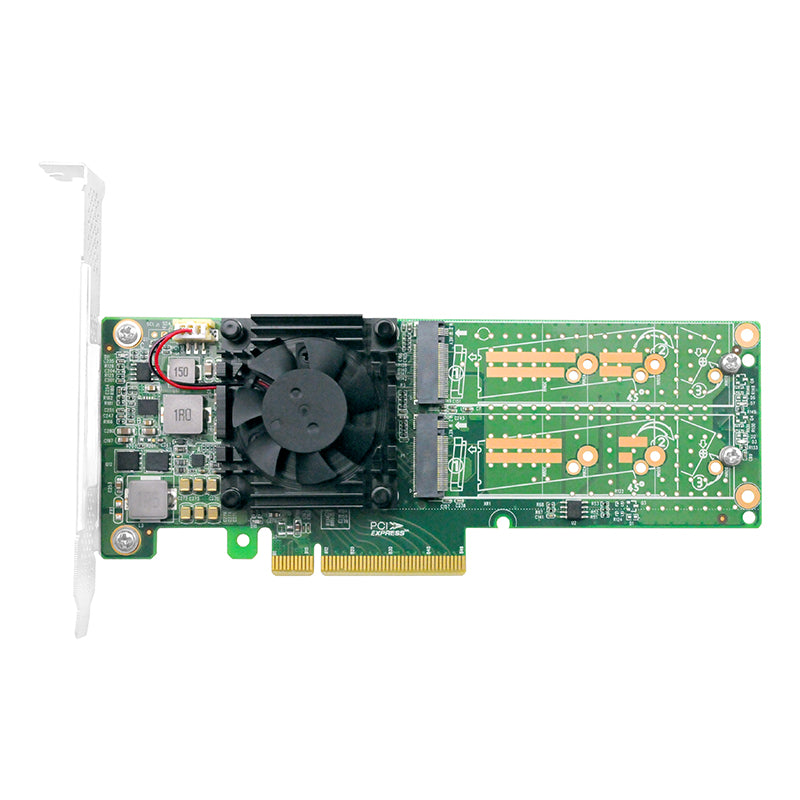 PCIe 3.0 x8 to Quad M.2 NVMe Switch Adapter