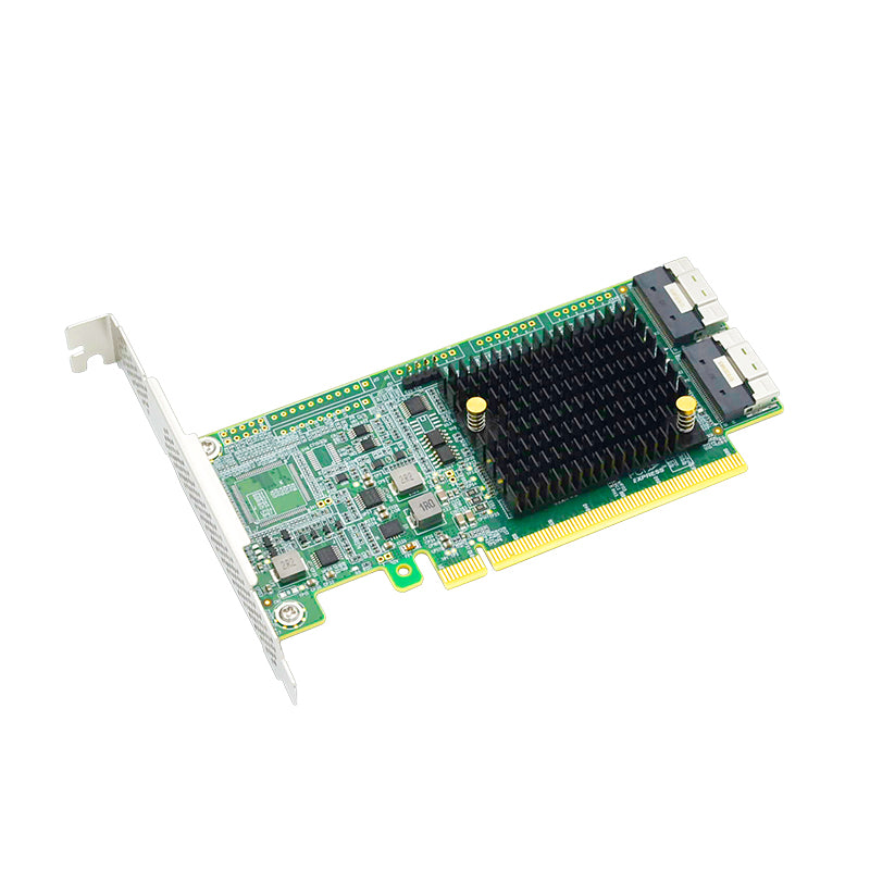 PCI Express 4.0 x16 to Two SlimSAS SFF-8654 8i Retimer Adapter