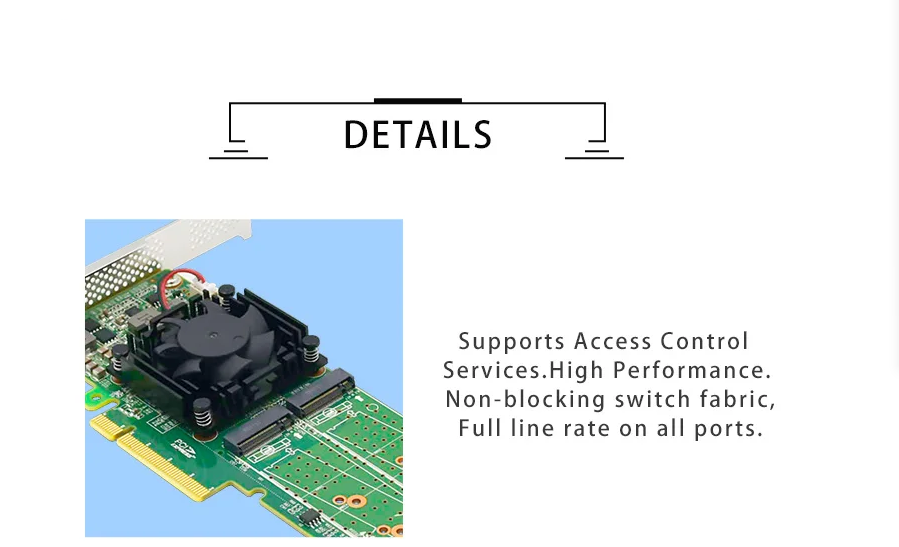 PCIe 3.0 x8 to Quad M.2 NVMe Switch Adapter