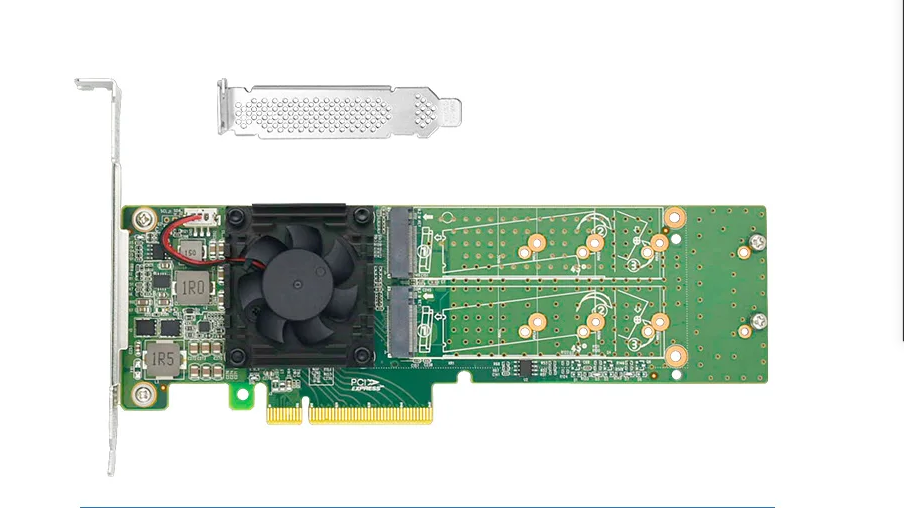 PCIe 3.0 x8 to Quad M.2 NVMe Switch Adapter