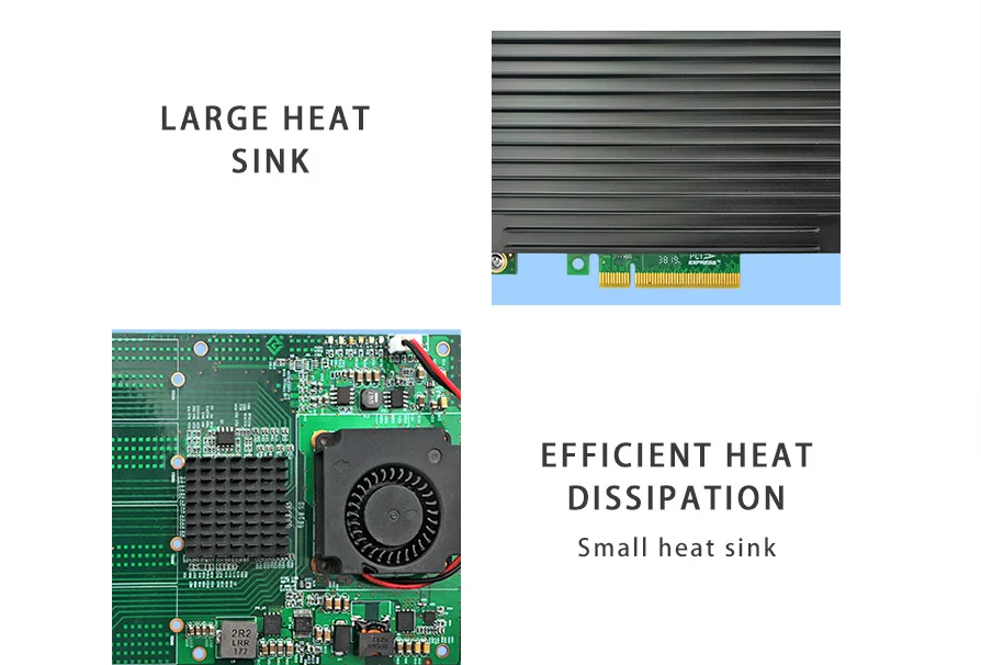 PCIe x8 to 4-Port M.2 NVMe Controller Card