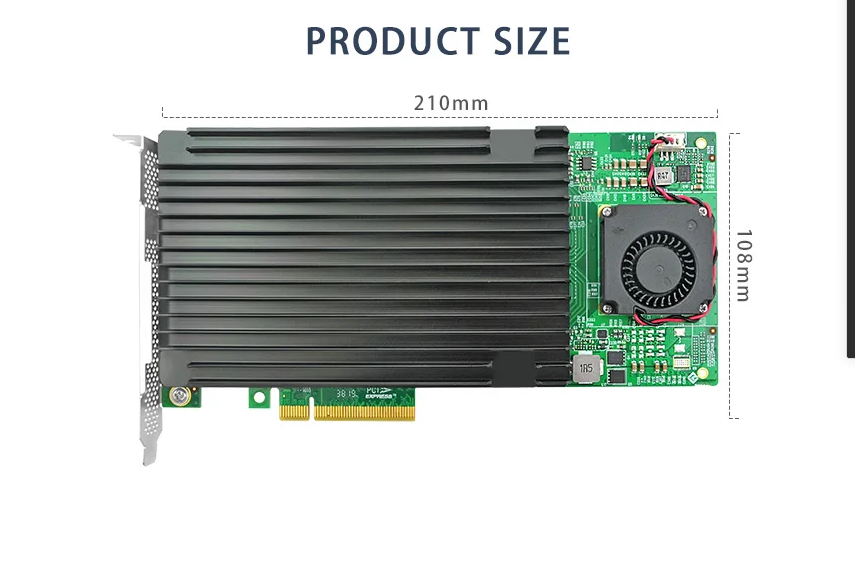 PCIe x8 to 4-Port M.2 NVMe Controller Card